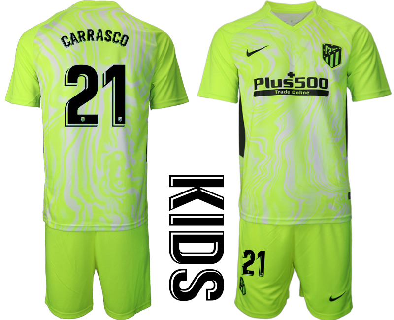 2021 Atltico Madrid away youth #21 soccer jerseys